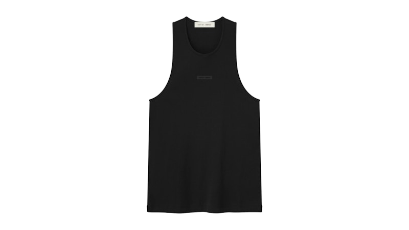 Pre-owned Fear Of God Men's  Essentials Essential Tank In Jet Black