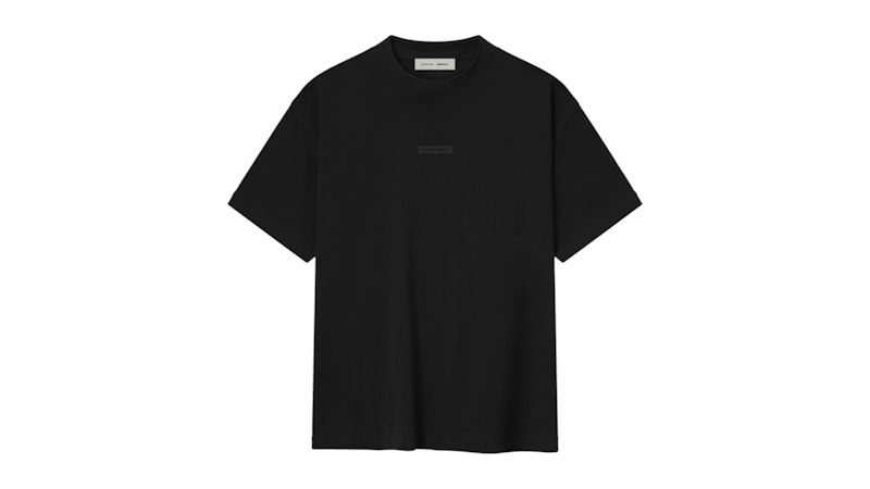 Pre-owned Fear Of God Men's Essentials Essential Tee Shirt In Jet Black