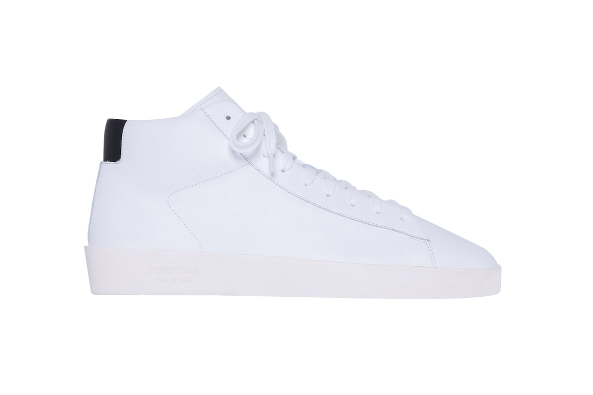 Pre-owned Fear Of God Essentials Essential Tennis Shoe Mid In White/white