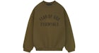 Fear of God Essentials Fleece Crewneck Olive