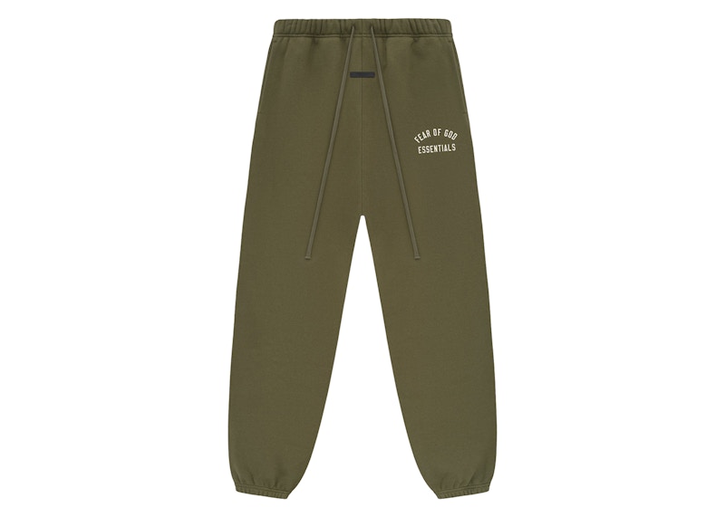 Pre-owned Fear Of God Men's Essentials Fleece Essential Sweatpant In Military