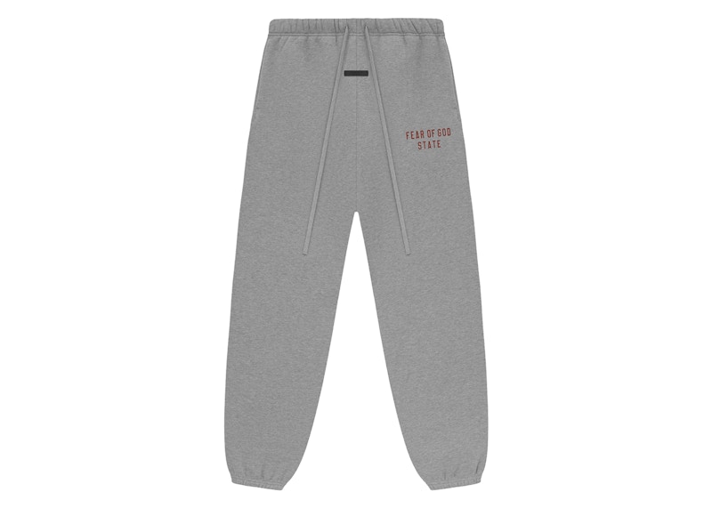 Pre-owned Fear Of God Men's Essentials Fleece Sweatpant In Dark Heather