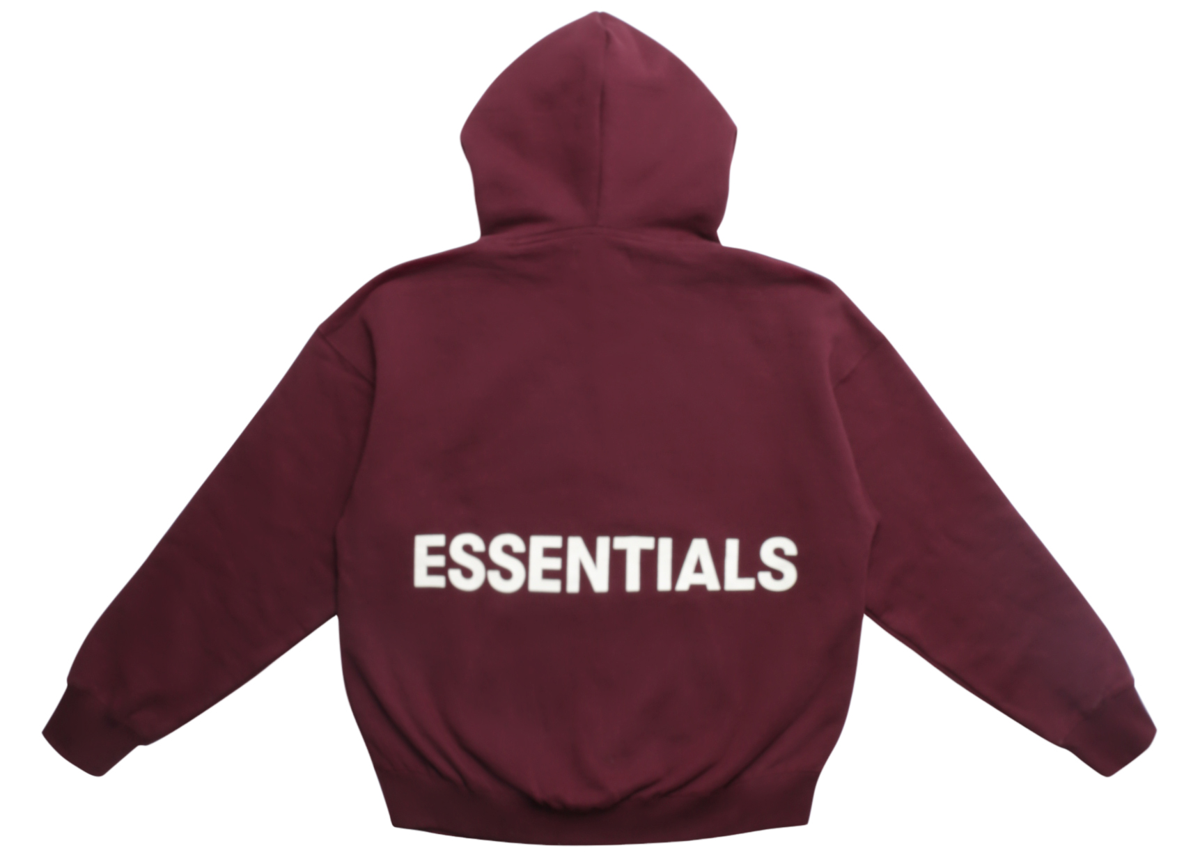 Fear of God Essentials Graphic Pullover Hoodie Burgundy - FW18 - JP