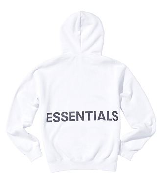 Fear of God Essentials Graphic Pullover Hoodie White - FW18 - JP