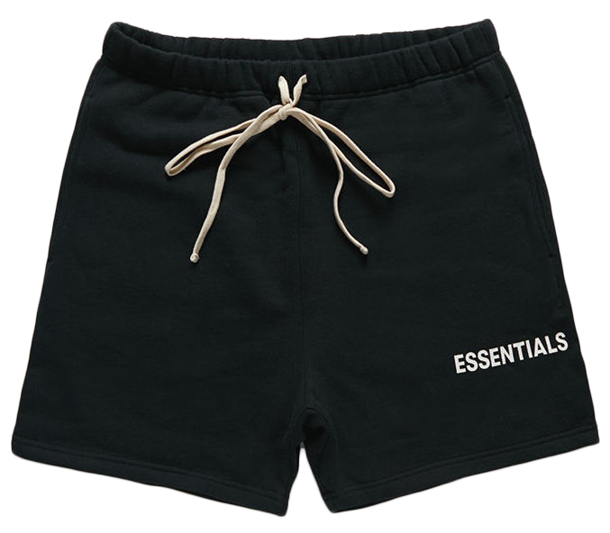 Fear of God Essentials Graphic Sweat Shorts Black - Essentials 