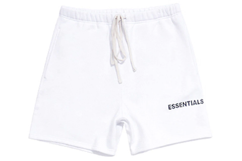FEAR OF GOD Essentials Graphic Sweat Shorts White