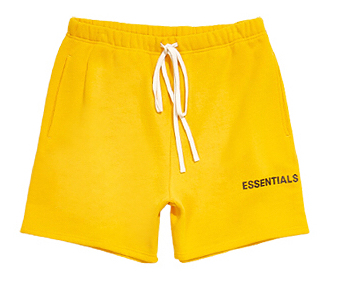 FEAR OF GOD Essentials Graphic Sweat Shorts Yellow - FW18