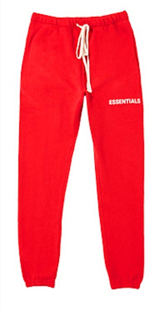 FEAR OF GOD Essentials Graphic Sweatpants Red - FW18