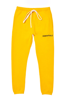 Fear of God Essentials Graphic Sweatpants Yellow - FW18 - US