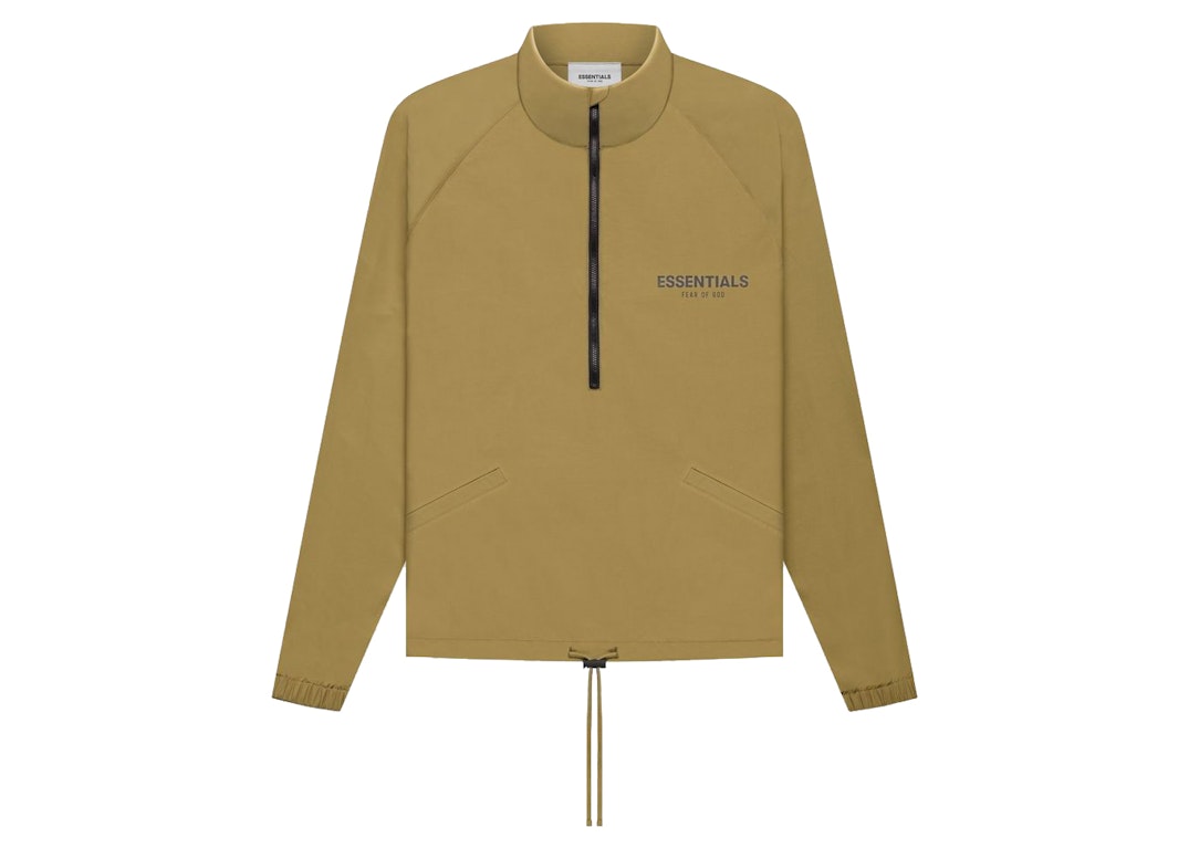 Pre-owned Fear Of God Essentials Half Zip Track Jacket Amber