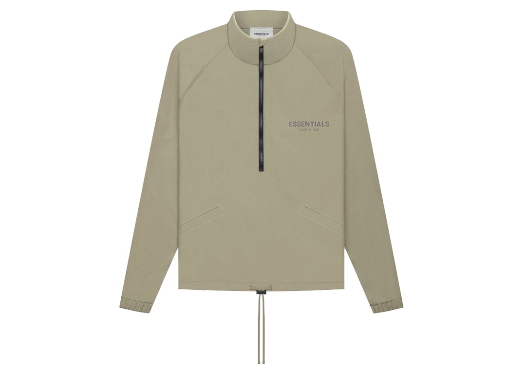Pre-owned Fear Of God Essentials Half Zip Track Jacket Pistachio