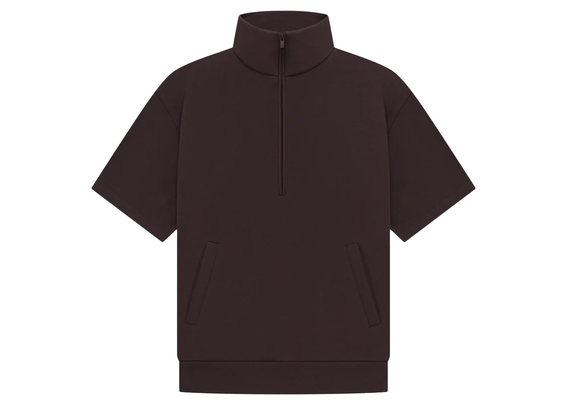 Fear of God Essentials Halfzip 3/4 Sleeve Shirt Plum Men's - SS23 - US