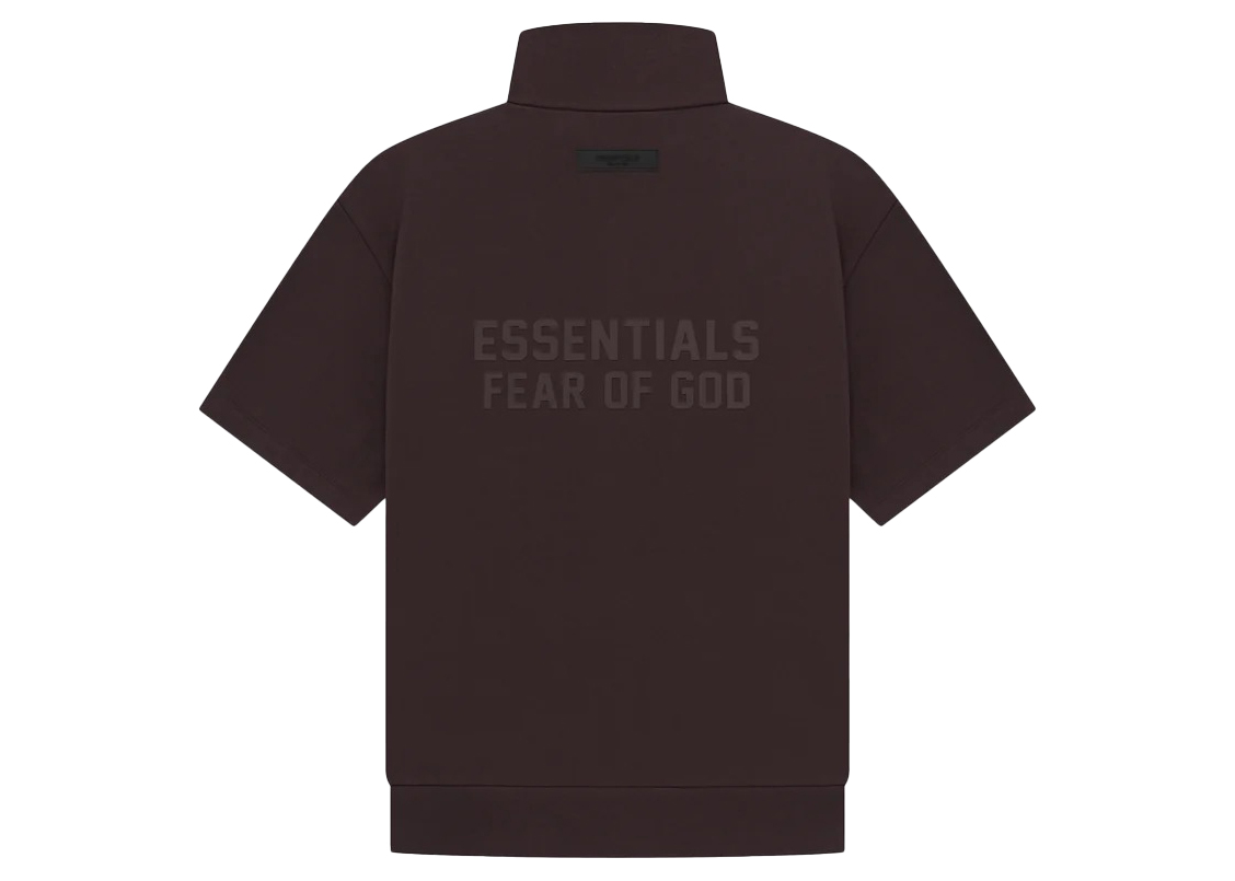 Fear of God Essentials Halfzip 3/4 Sleeve Shirt Plum Men's - SS23 - US
