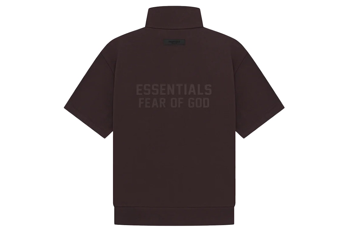 Pre-owned Fear Of God Essentials Halfzip 3/4 Sleeve Shirt Plum