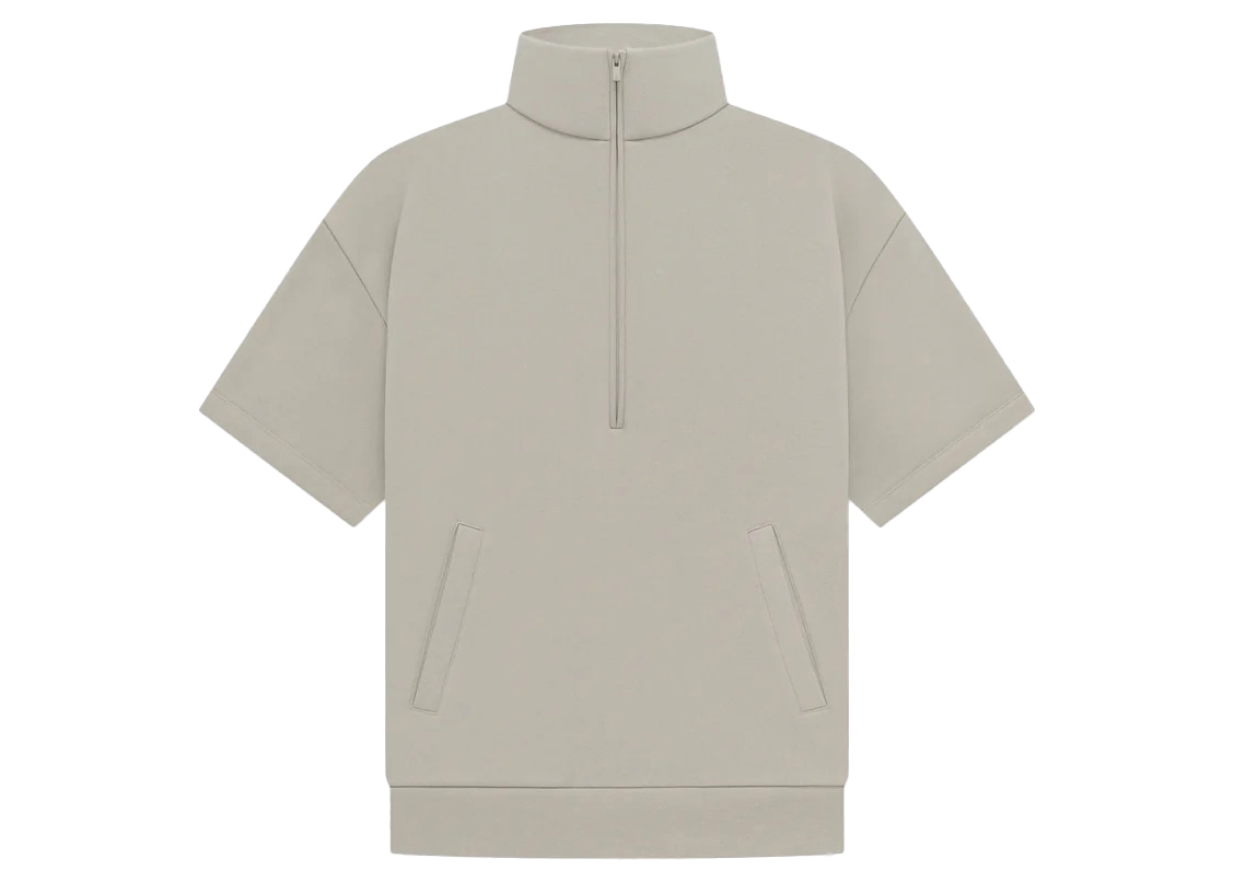 Fear of God Essentials Halfzip 3/4 Sleeve Shirt Seal Men's - SS23 - US