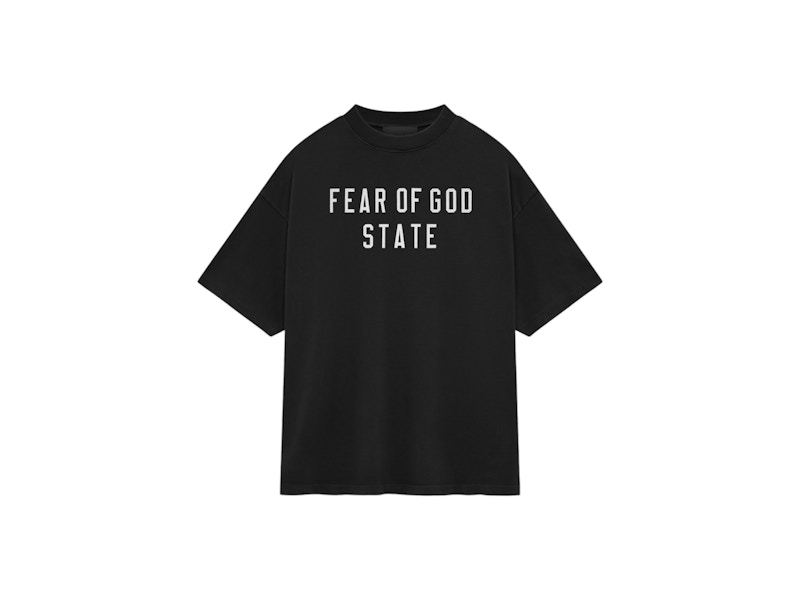 Fear of God Essentials Heavy Crewneck Tee Black Men's - FW24