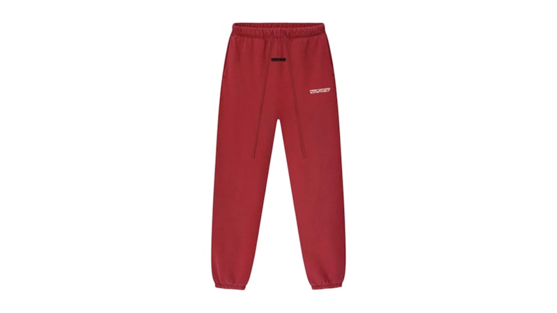 Men's Fear of God Essentials Heavy Fleece Classic Sweatpant in Crimson