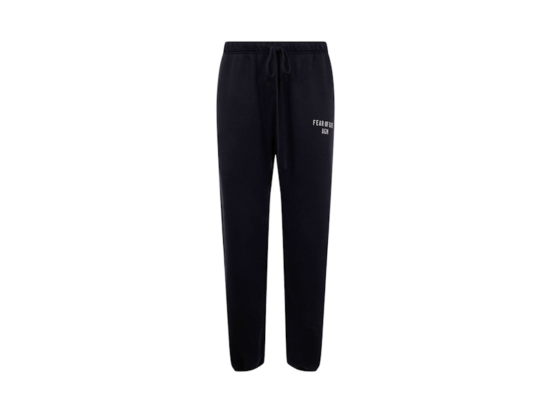 Pre-owned Fear Of God Men's Essentials Heavy Fleece Essential Sweatpants In Black