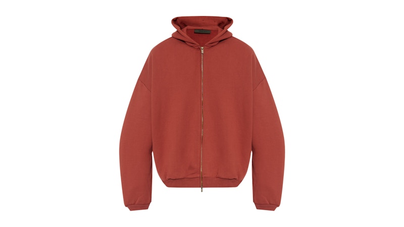 【FOG Essentials】Crimson Heavy Fleece Hoodie Fear of God Essentials Heavy Fleece Hoodie Crimson Men's