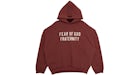 Fear of God Essentials Heavy Fleece Hoodie Crimson