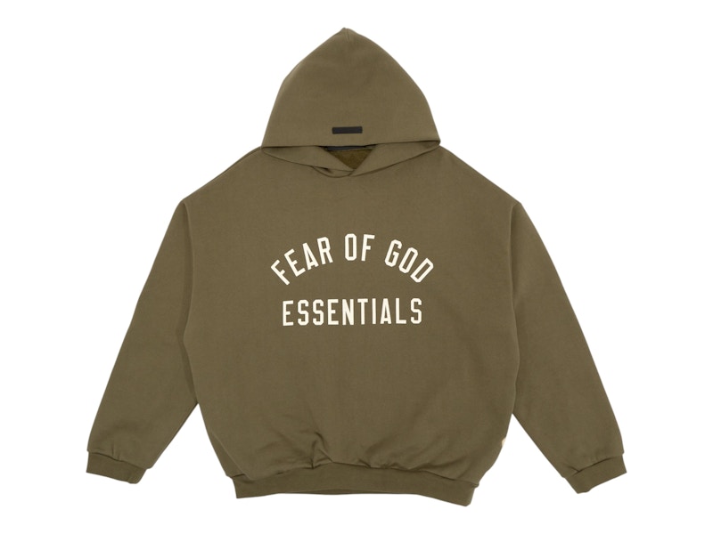 Fear of God Essentials Heavy Fleece Hoodie Military Men's Fear of God Essentials Heavy Fleece Hoodie Military Men's