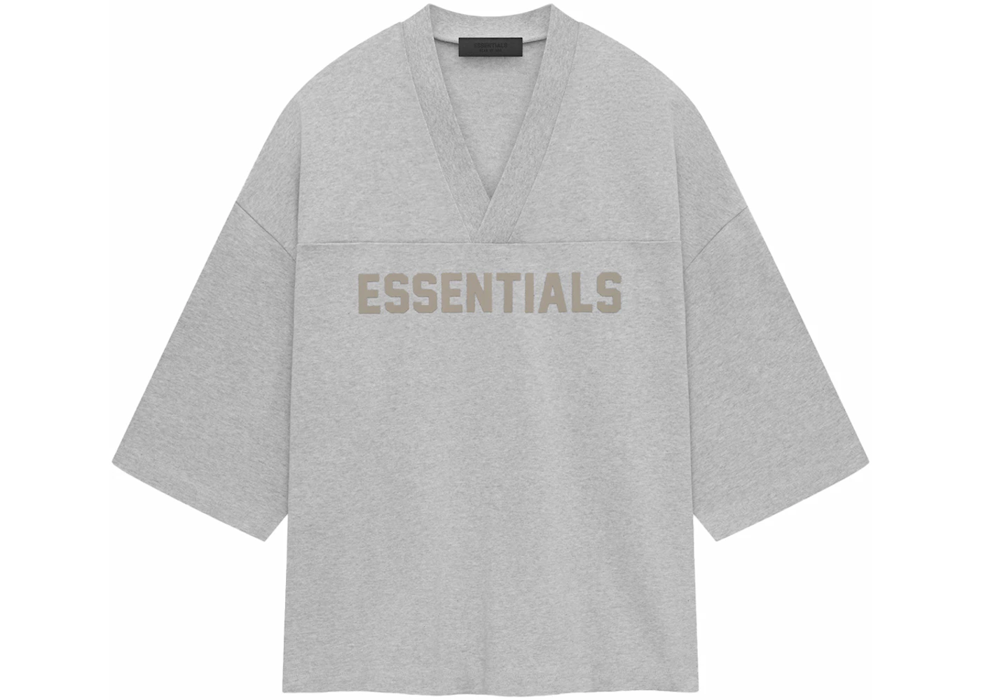 Fear of God Essentials Heavy Jersey Football Tee Light Heather Grey Men ...