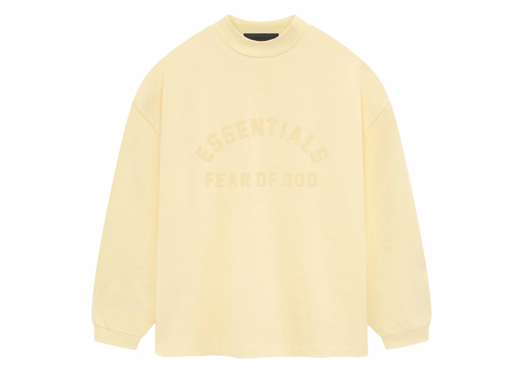 Pre-owned Fear Of God Essentials Heavy Jersey L/s Tee Garden Yellow