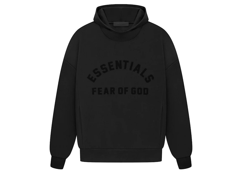 Fear of God Essentials Arch Logo Hoodie Jet Black