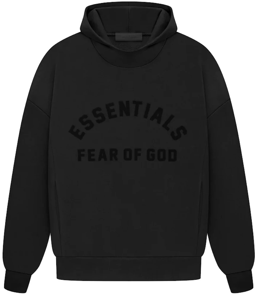 Fear of God Essentials Arch Logo Hoodie Jet Black Men's - SS23 - US
