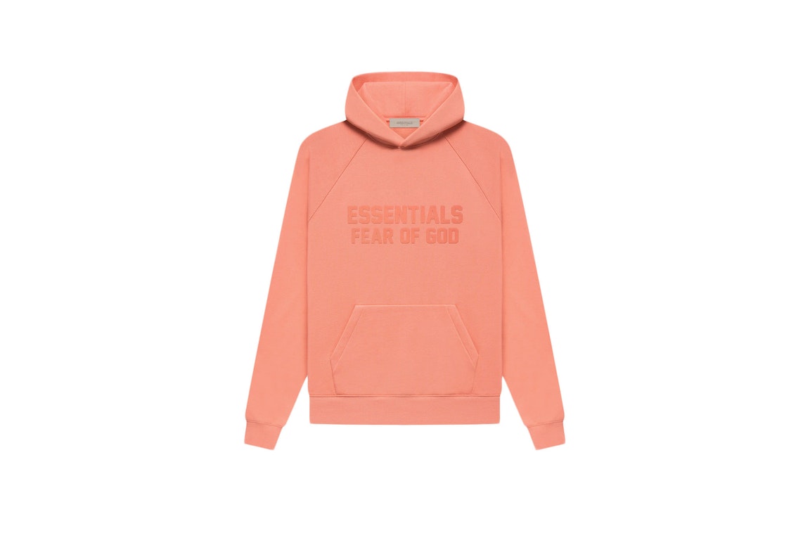 Pre-owned Fear Of God Essentials Hoodie Coral