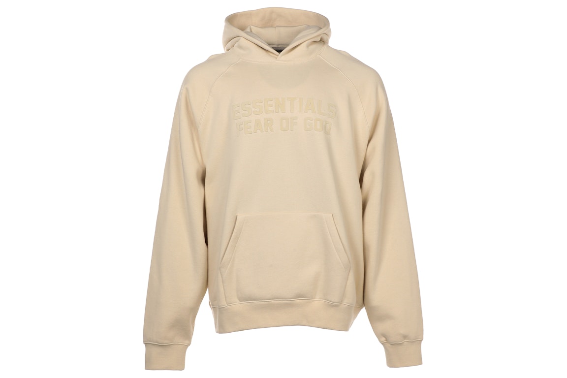 Pre-owned Fear Of God Essentials Hoodie Egg Shell