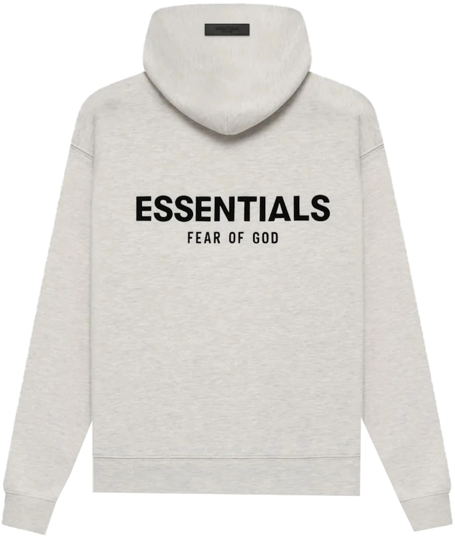 FEAR OF GOD ESSENTIALS 3D Silicon Applique Pullover Hoodie Gray Flannel ...