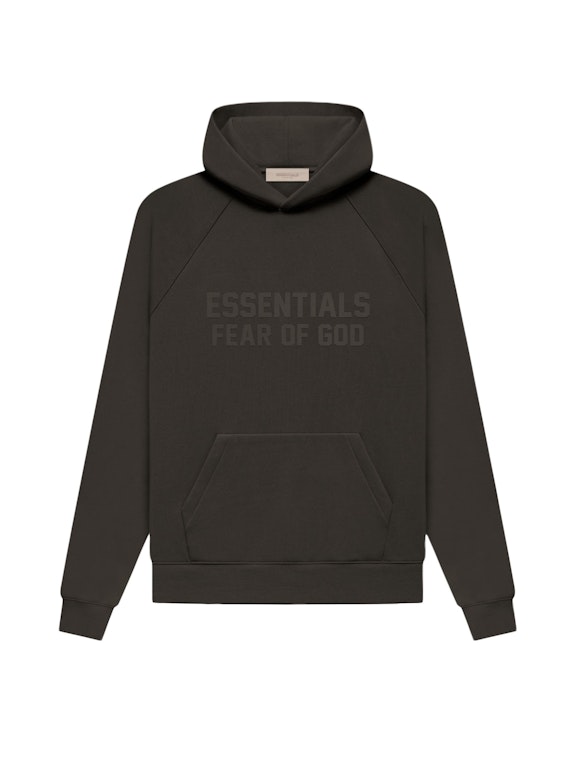 Pre-owned Fear Of God Essentials Hoodie Off Black