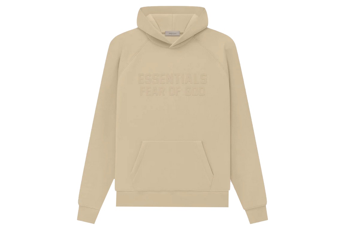 Pre-owned Fear Of God Essentials Hoodie Sand