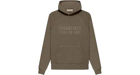 Hoodie Fear of God Essentials en marrón madera