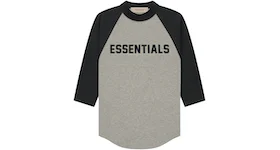 Fear of God Essentials Kids 3/4 Sleeve Baseball T-shirt Dark Oatmeal