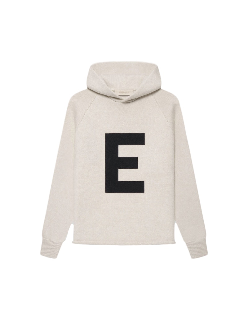 Fear of God Essentials Kids Big E Knit Hoodie Wheat - SS22 - US