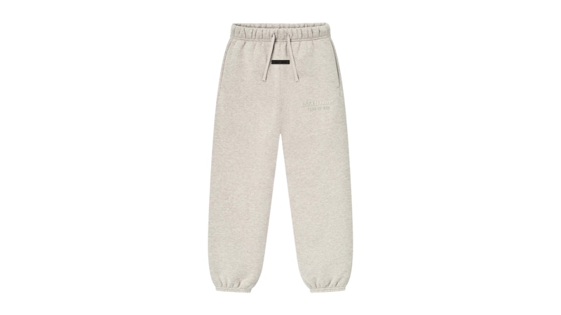 Pre-owned Fear Of God Essentials Kids Classic Fleece Sweatpant In Heather Stone In Gray