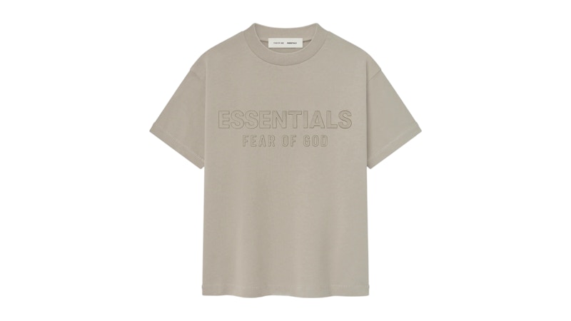 Pre-owned Fear Of God Essentials Kids Classic Tee Shirt In Timber In Brown