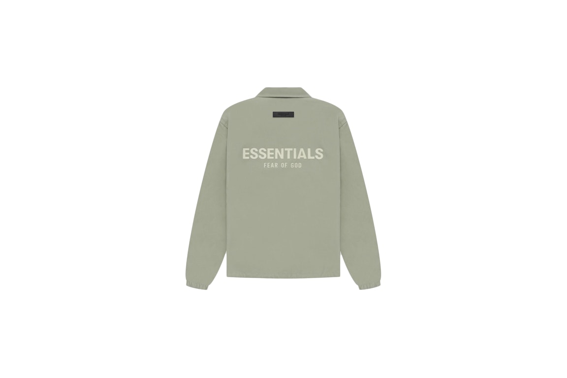 Pre-owned Fear Of God Essentials Kids Coaches Jacket Seafoam