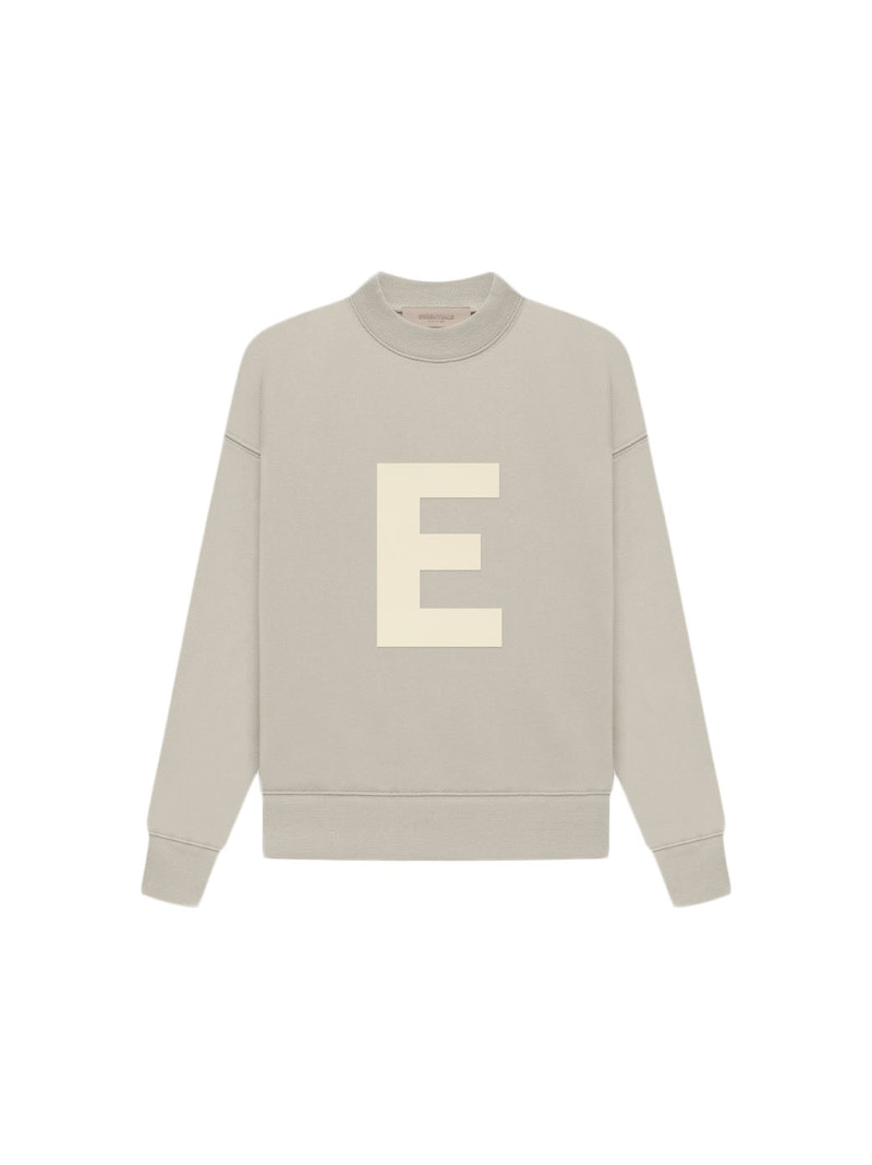 Pre-owned Fear Of God Essentials Kids Crewneck Sweatshirt In Smoke In Gray