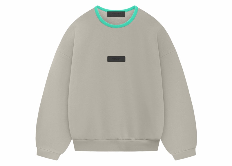 Pre-owned Fear Of God Essentials Kids Crewneck Sweatshirt Sweater In Seal