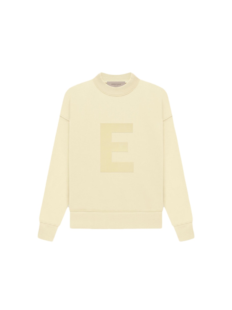 Pre-owned Fear Of God Essentials Kid's Essentials Crewneck Sweatshirt In Canary In Yellow