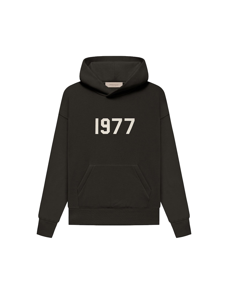 Pre-owned Fear Of God Essentials Kid's Essentials Hoodie In Off Black