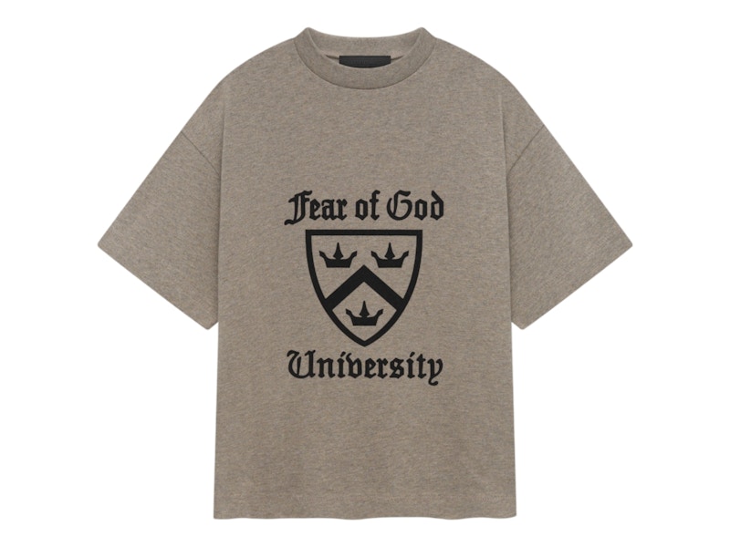Pre-owned Fear Of God Essentials Kids Heavy Crewneck Sweatshirt Tee Shirt In Heather Gray