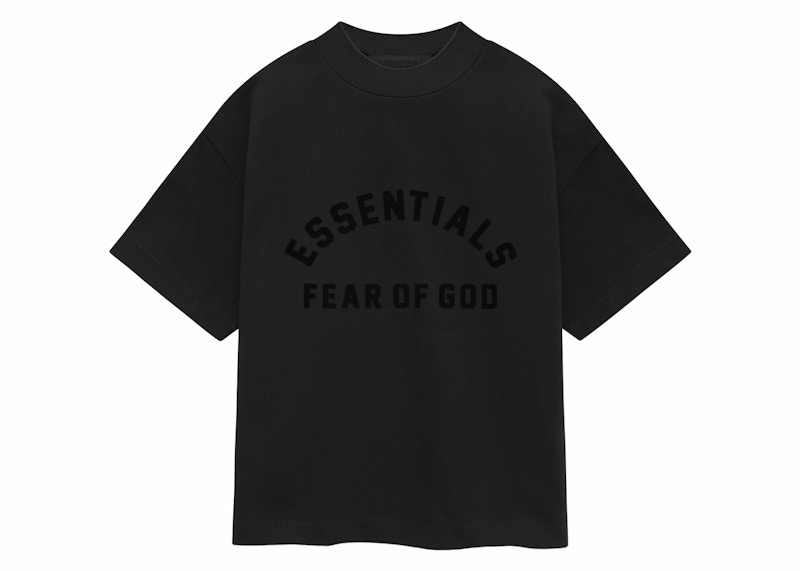 【FEAR OF GOD】 Essentials Heavy Jersey Crewneck T-Shirt FEAR OF GOD ESSENTIALS HEAVY JERSEY CREWNECK T-SHIRT - JET
