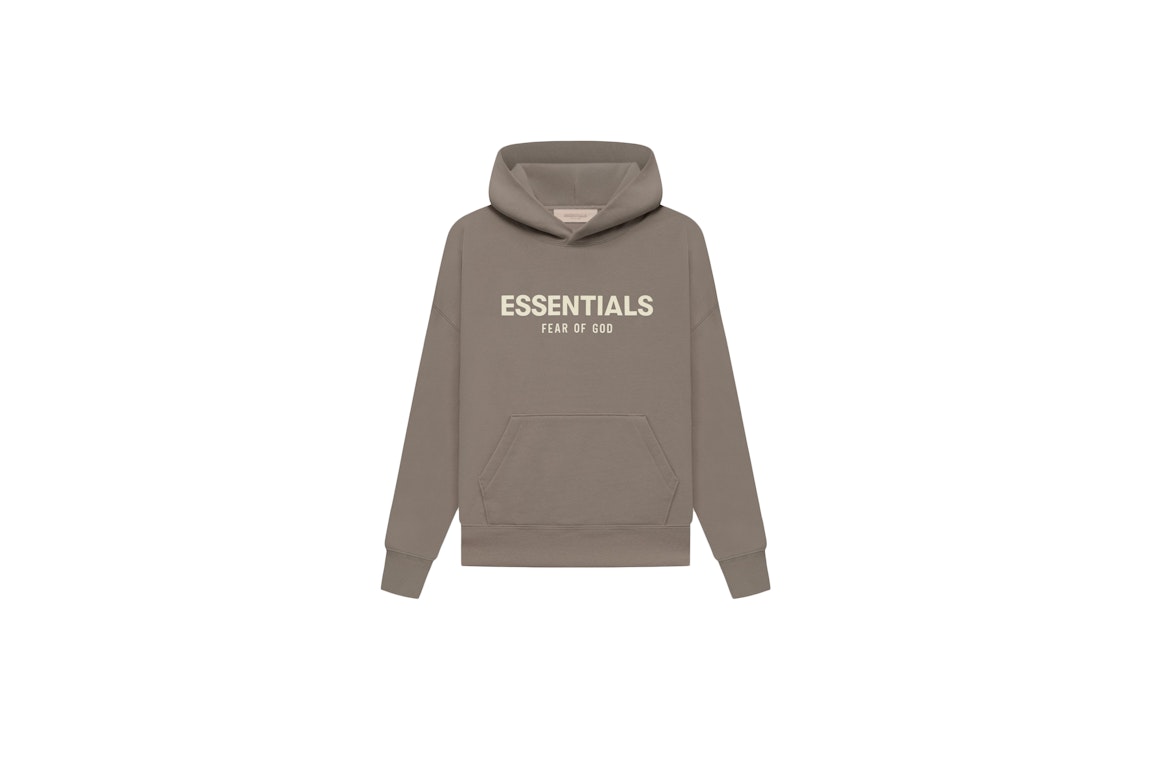 Pre-owned Fear Of God Essentials Kids Hoodie Desert Taupe
