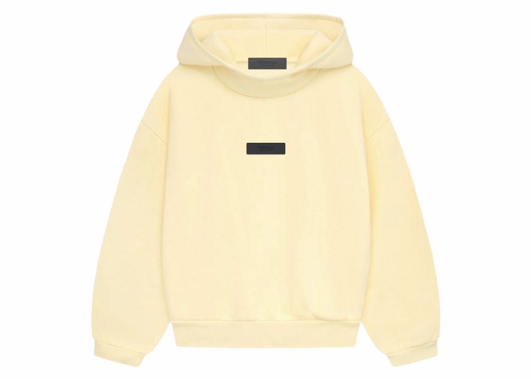Pre-owned Fear Of God Essentials Kids Hoodie Garden Yellow