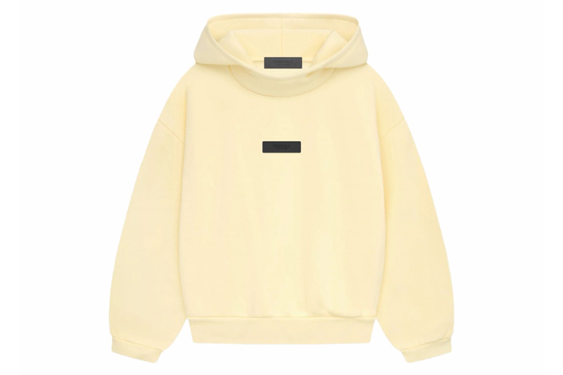 Pre-owned Fear Of God Essentials Kids Hoodie Garden Yellow