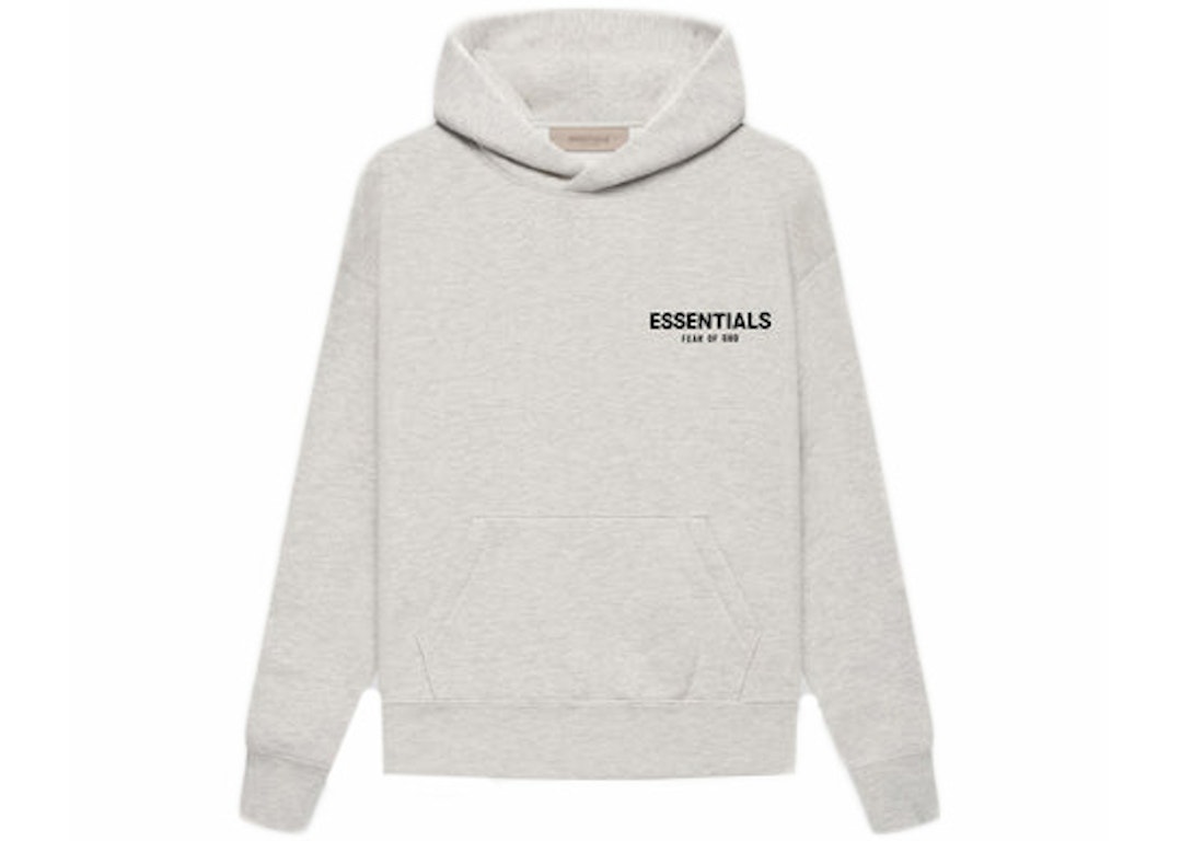 Pre-owned Fear Of God Essentials Kids Hoodie (ss22) Light Oatmeal